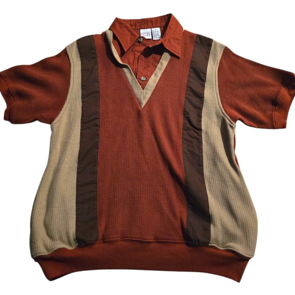 VTG Haband Bowling Shirt Men Sz M Polo Preppy Nerd Geek Tennis Retro 70s Dad Top